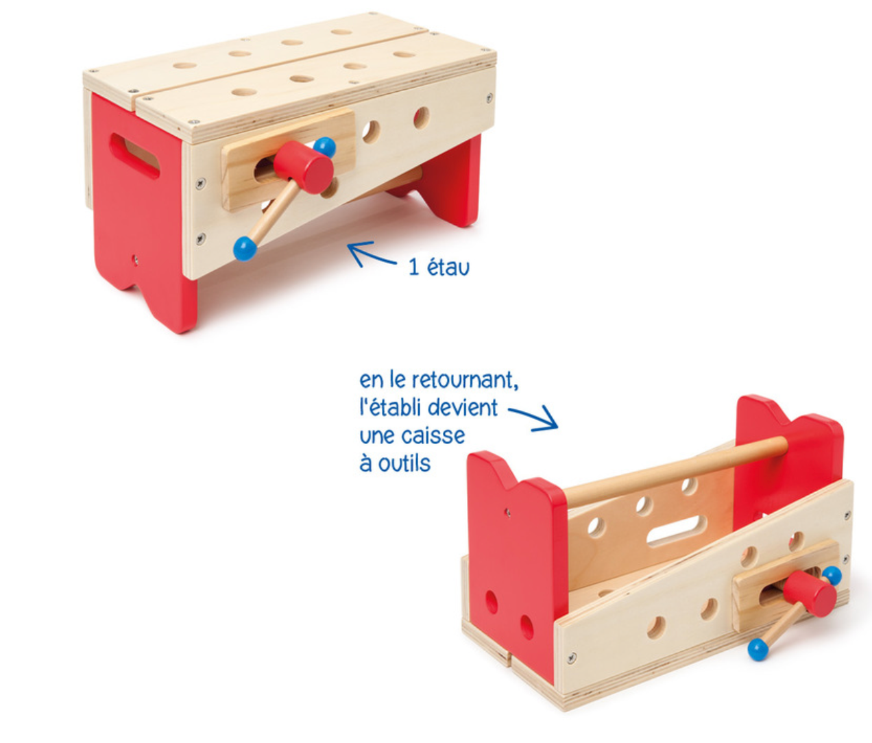 Petit établi et caisse à outils portable Bricoltou