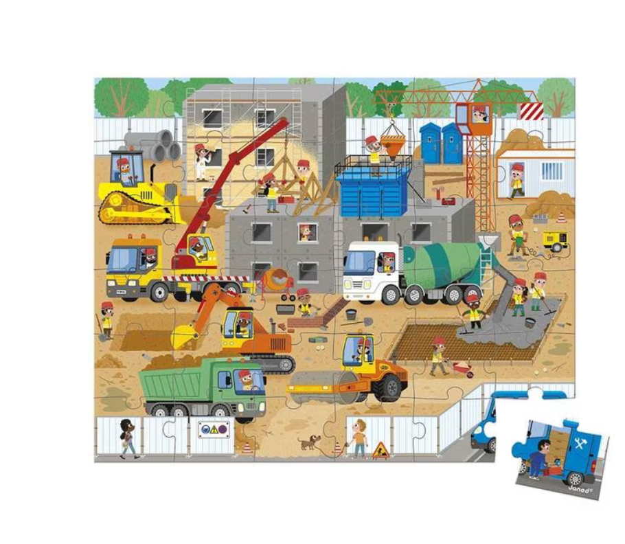 JANOD Puzzle chantier 36 pièces