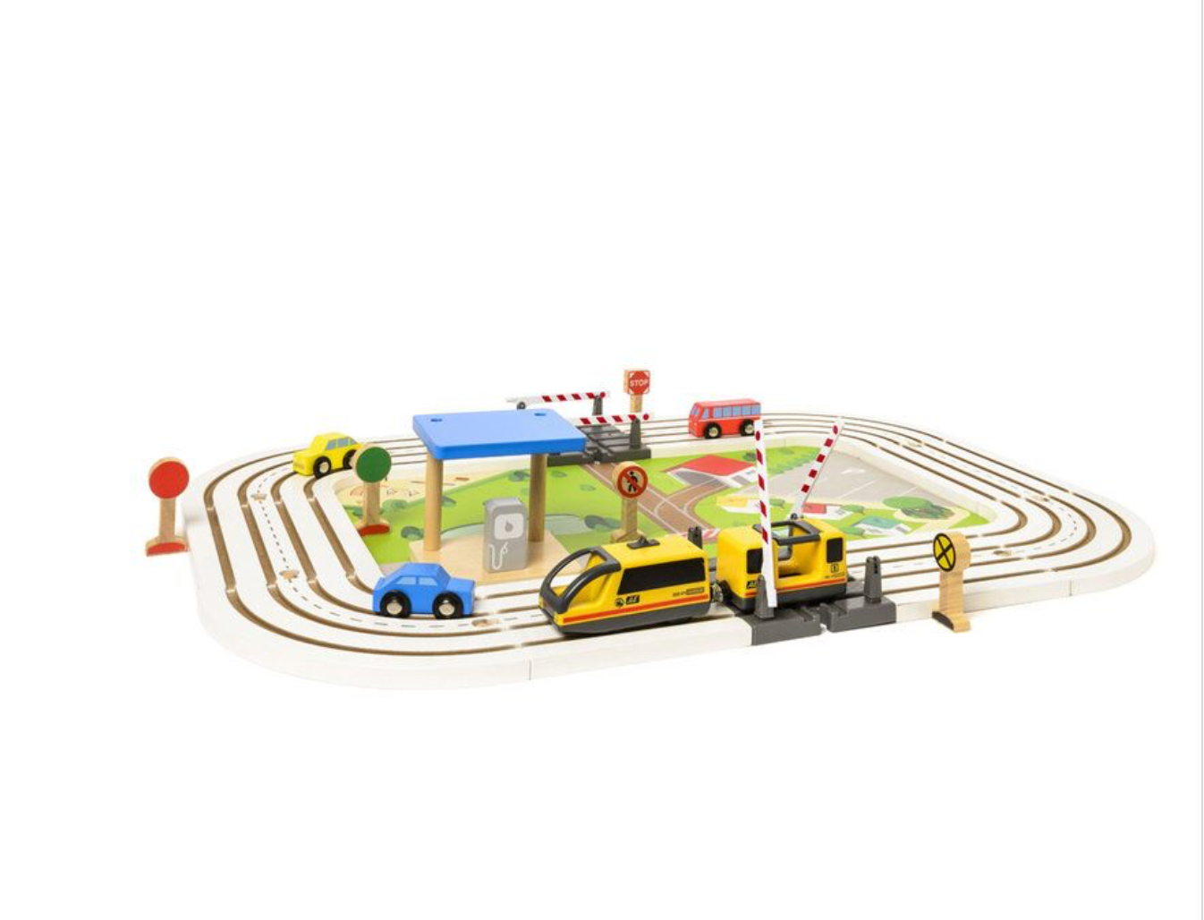 Circuit de train ville et véhicules