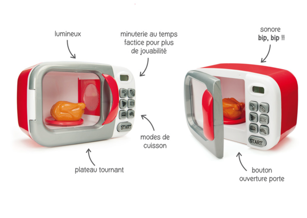 Four à micro-ondes avec poulet
