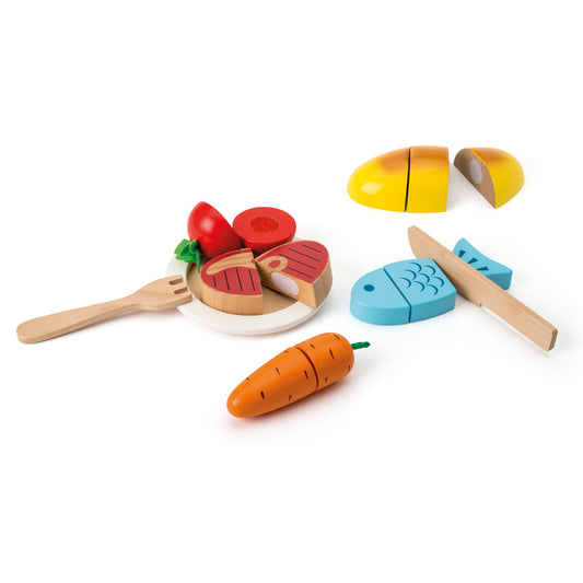 Set de déjeuner en bois à découper