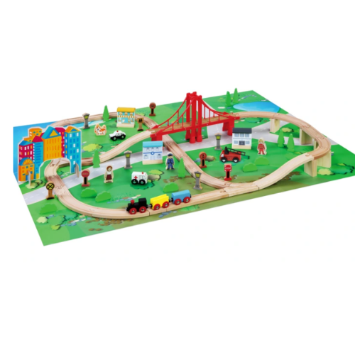 Squirrel Play - Train en Bois 80 Pièces