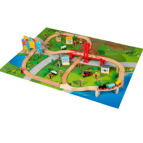 Squirrel Play - Train en Bois 80 Pièces