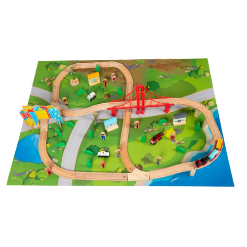 Squirrel Play - Train en Bois 80 Pièces