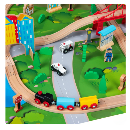 Squirrel Play - Train en Bois 80 Pièces