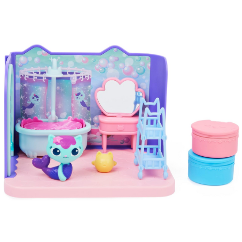 Gabby's Dollhouse Gabby et la Maison Magique - Gabby Dollhouse - Playset La Salle De Bain Marine & Gabby et la Maison Magique Playset Deluxe Atelier Bébé Boîte