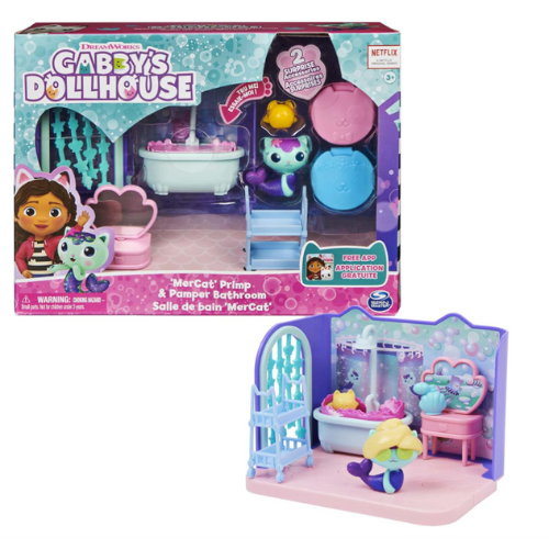 Gabby's Dollhouse Gabby et la Maison Magique - Gabby Dollhouse - Playset La Salle De Bain Marine & Gabby et la Maison Magique Playset Deluxe Atelier Bébé Boîte