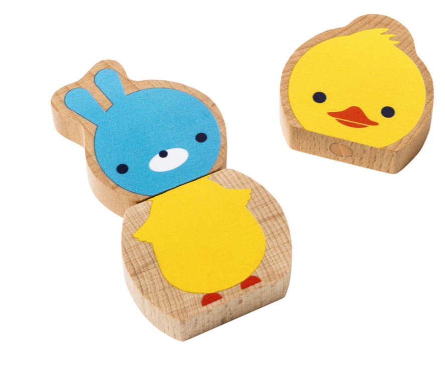 8 animaux magnétiques en bois Oxybul