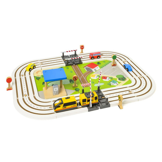 Circuit de train ville et véhicules
