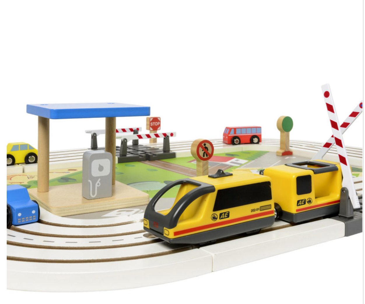 Circuit de train ville et véhicules